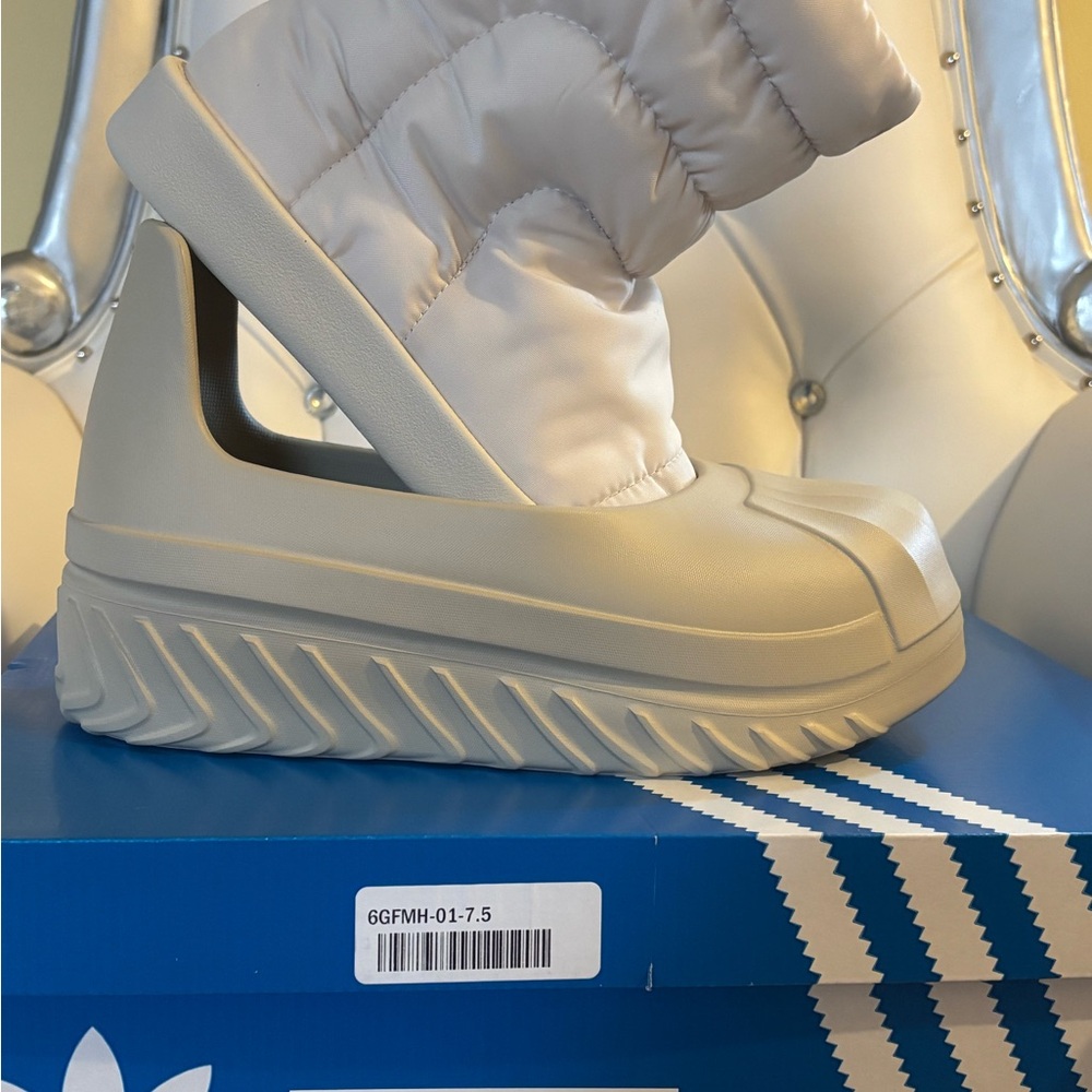 Adidas Cream Puffer Boots